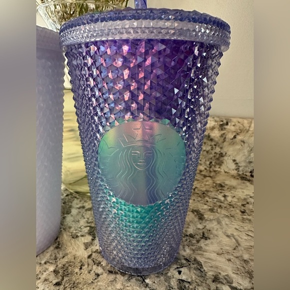 Starbucks Mermaid & Unicorn Purple Cold Drink Studded Tumblers 16 oz. Set of 2 - Picture 4 of 12